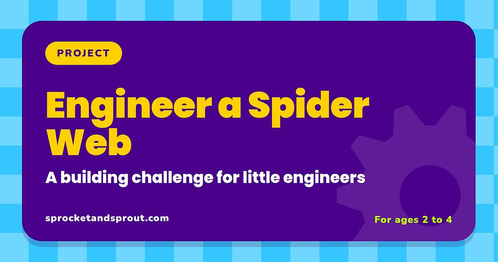 Engineer a Spider Web, a project for toddlers from Sprocket & Sprout