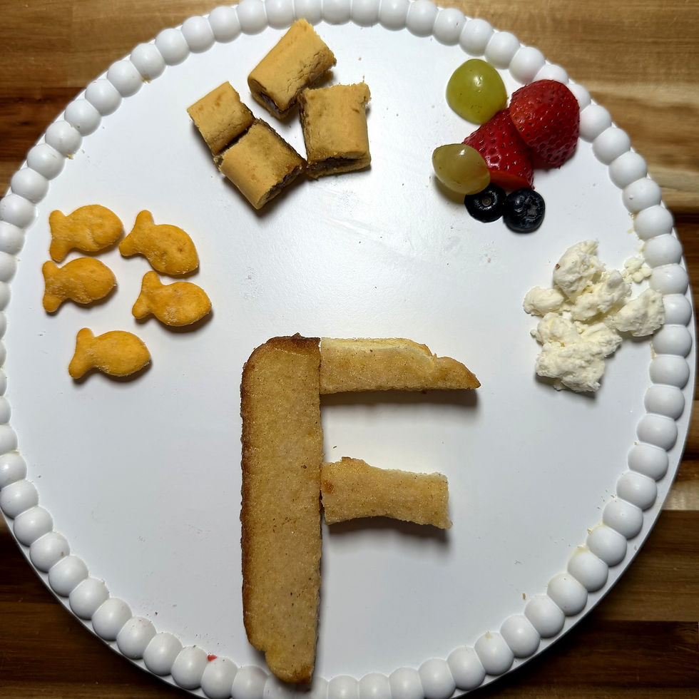 Letter F Snacks, a snack for toddlers from Sprocket & Sprout