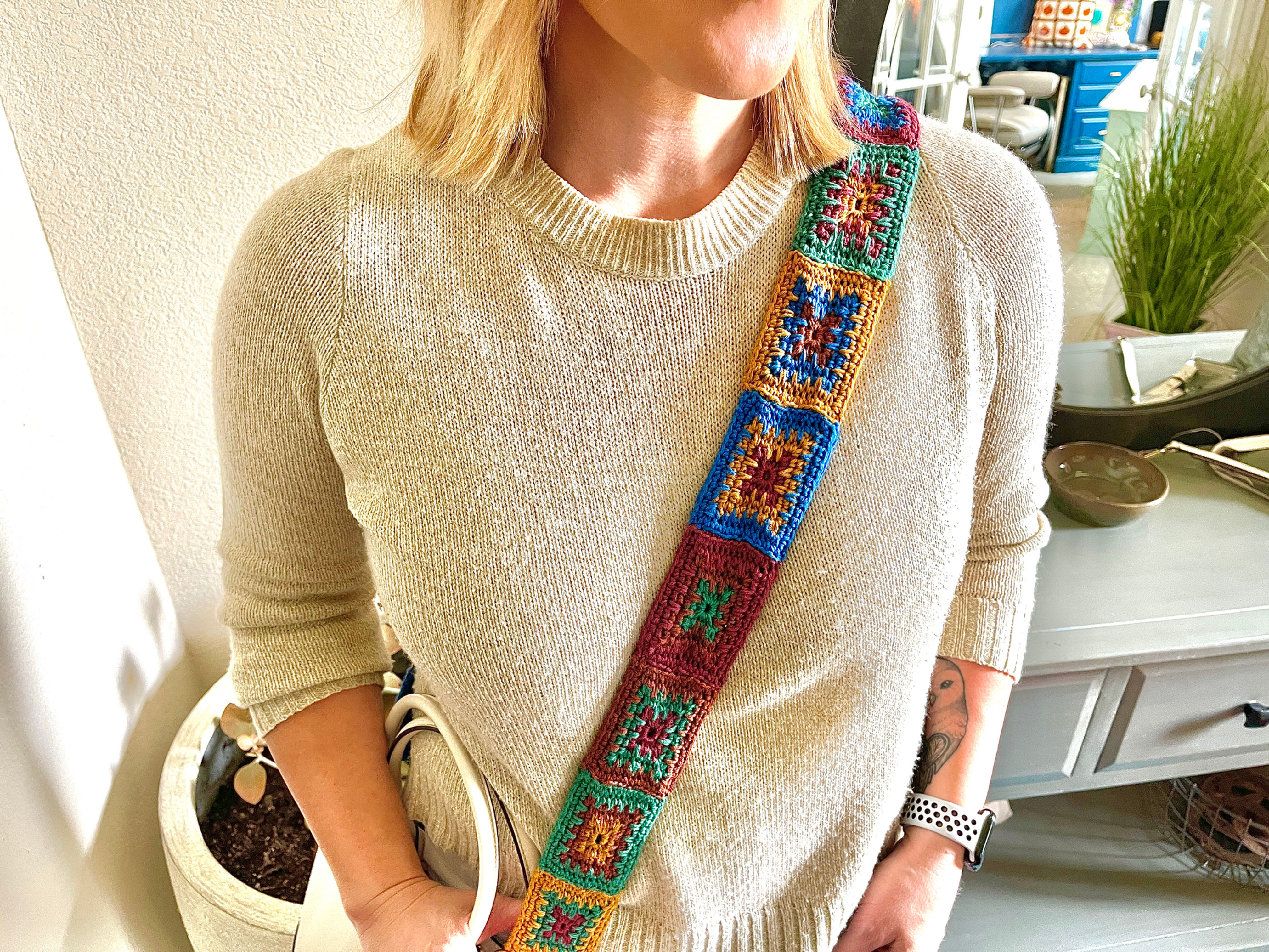 Granny Square Tote Strap