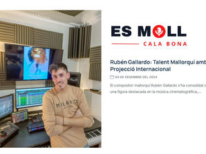 The magazine Es Moll highlights the award received by Rubén Gallardo.