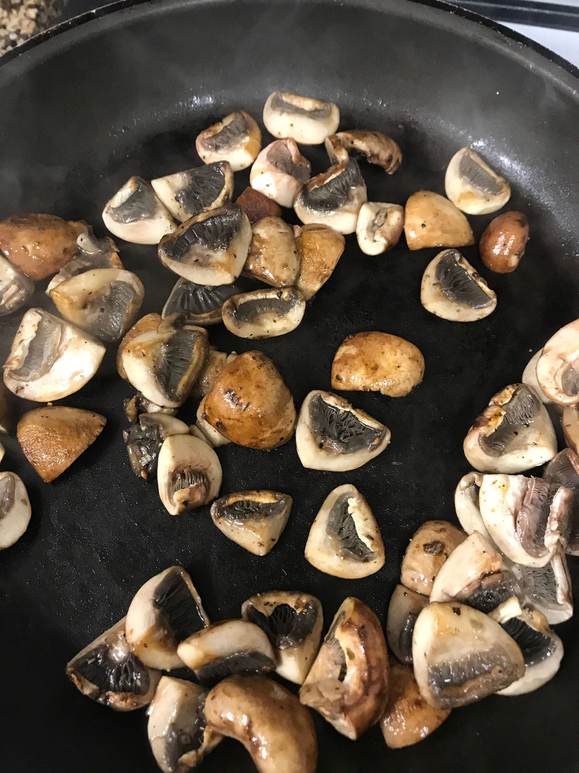 Sauteed Baby Bella Mushrooms