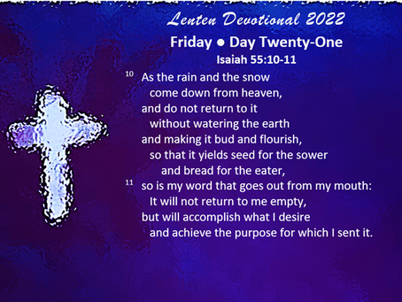Devotional 2022 ● Day Twenty-One