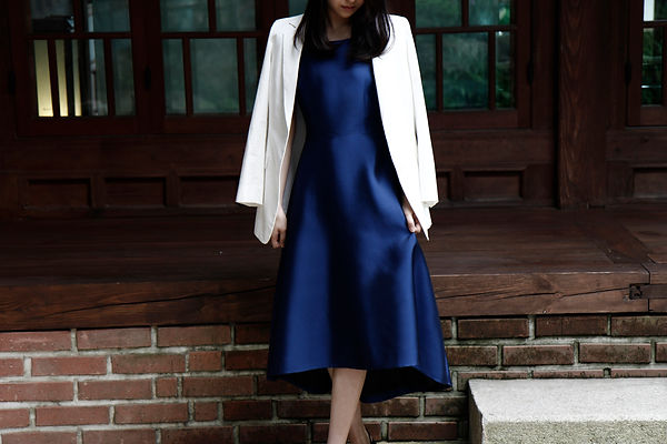여성맞춤정장 라바르카 겟잇뷰티 장윤주 미카도실크 플레어드레스11.JPG