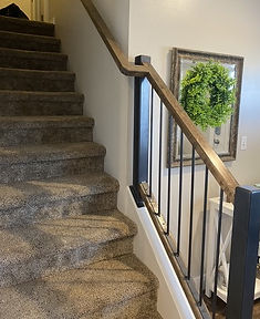 Wood top rail metal combo