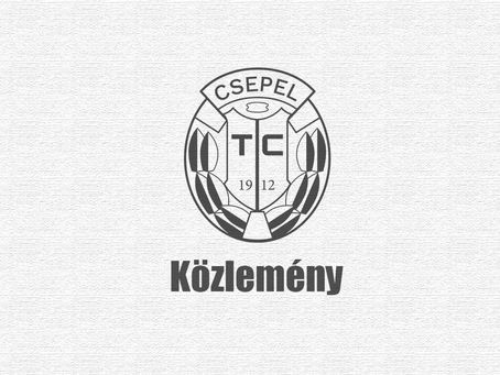 Közlemény: Csepel TC felnőtt férfi csapata csoportváltás