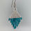 Thumbnail: Teal and Silver Lined Earrings