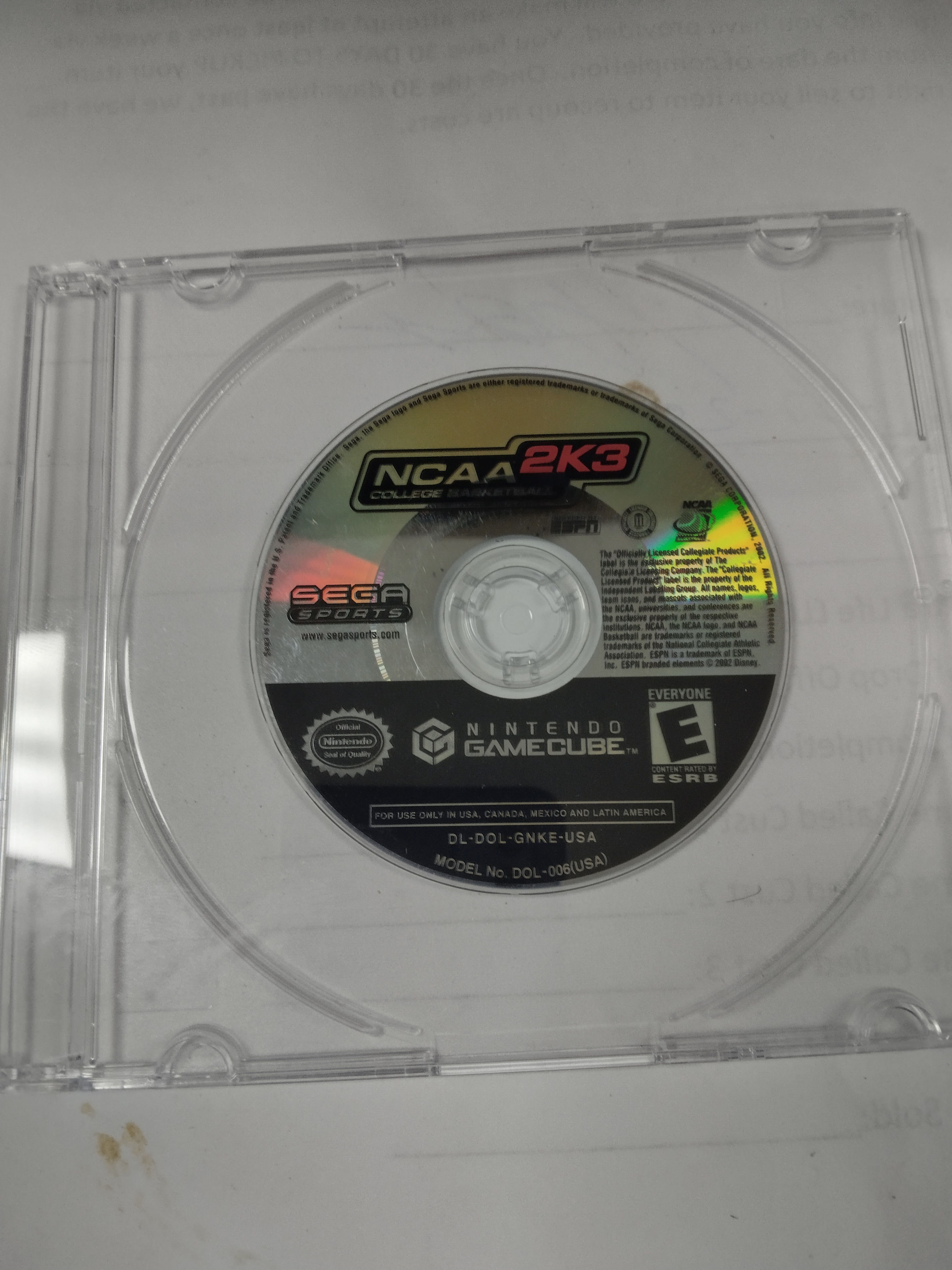 NCAA College Basketball 2K3 (LOOSE)