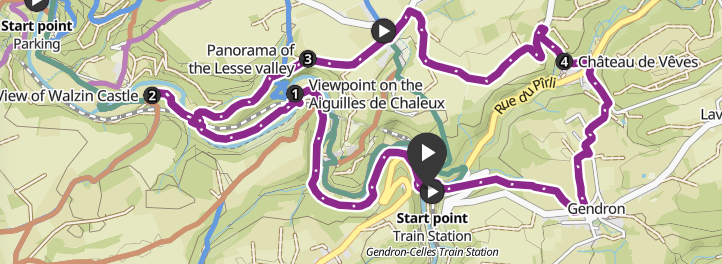 Hiking trail near Castle Walzin