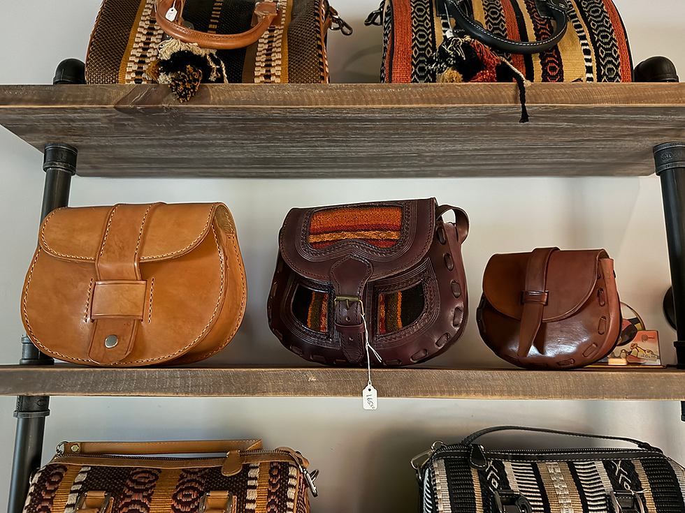 Peruvian handmade leather bags for sale
