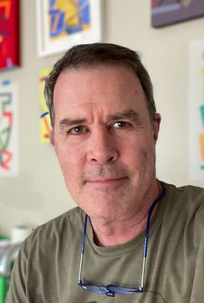 In his decades-spanning practice, Michael Dwyer has focused on making abstract paintings that places colour, front and centre. Drawing inspiration from music, architecture, and modernist influences, Dwyer creates improvisational compositions that feel alive with rhythm and direction. Crisp-edged bars of translucent colour zigzag, float, and collide across his canvases, revealing layers of earlier decisions beneath the surface—each piece a visual record of its own evolution. His work explores the tension between control and improvisation, inviting viewers to follow the visual pathways he builds across the surface.