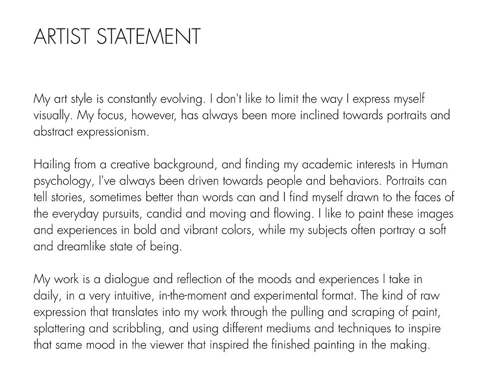 Artist Application Work Example Your Guide to Crafting Good Artist Applications for Galleries and Open ...