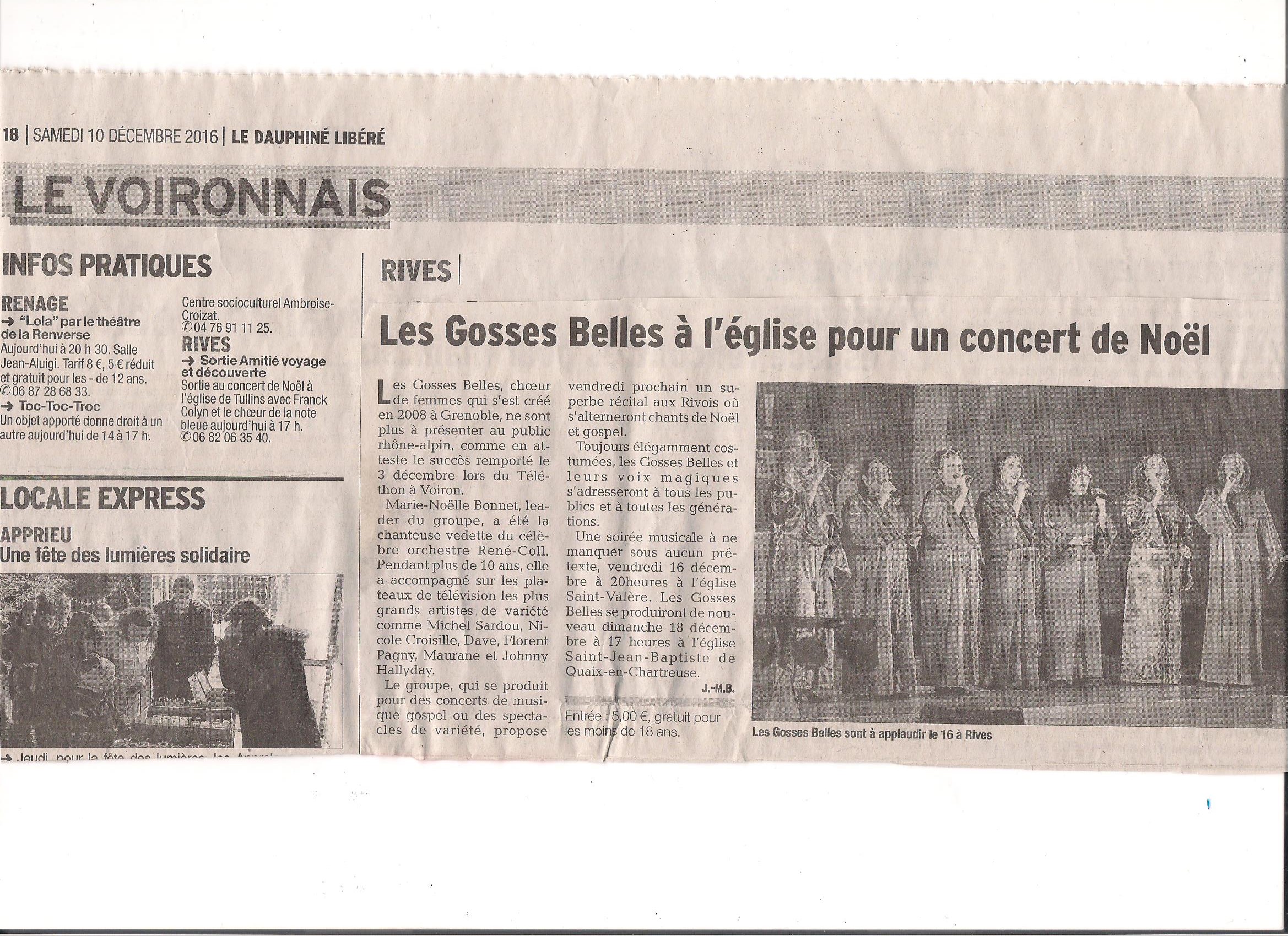 Article Le Voironnais RIVES