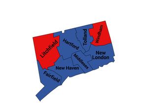 2022 Connecticut Gubernatorial Election Results by County