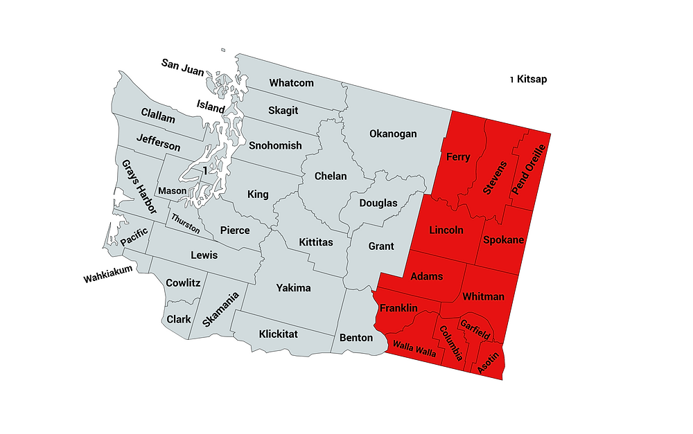 2022 Washington 5th Congressional District Election Results by County