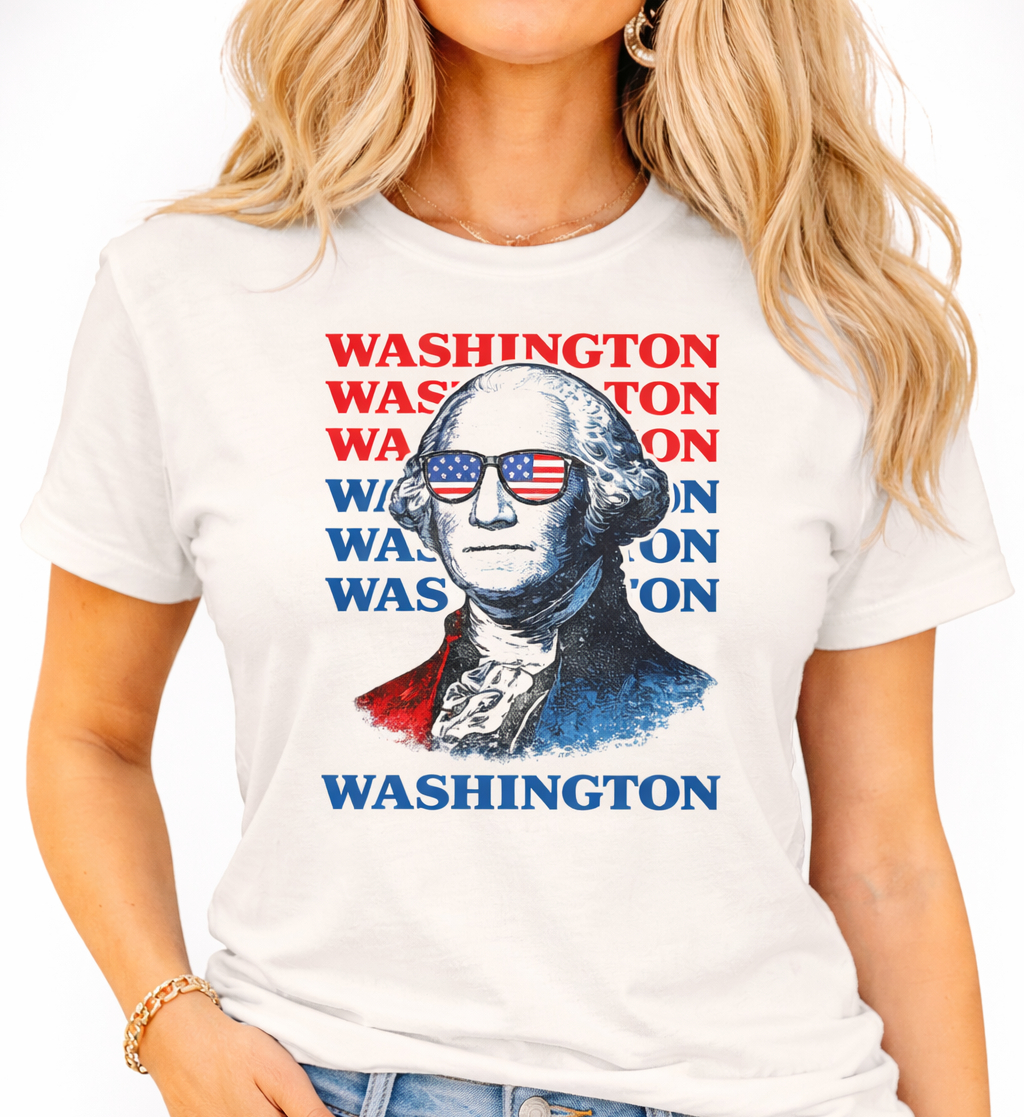 Washington Portrait T-Shirt | Retro Presidential Graphic Tee | Unisex Fit