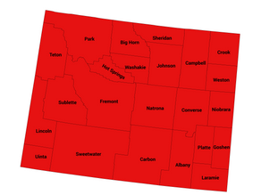 2022 Wyoming Gubernatorial Election Results by County 