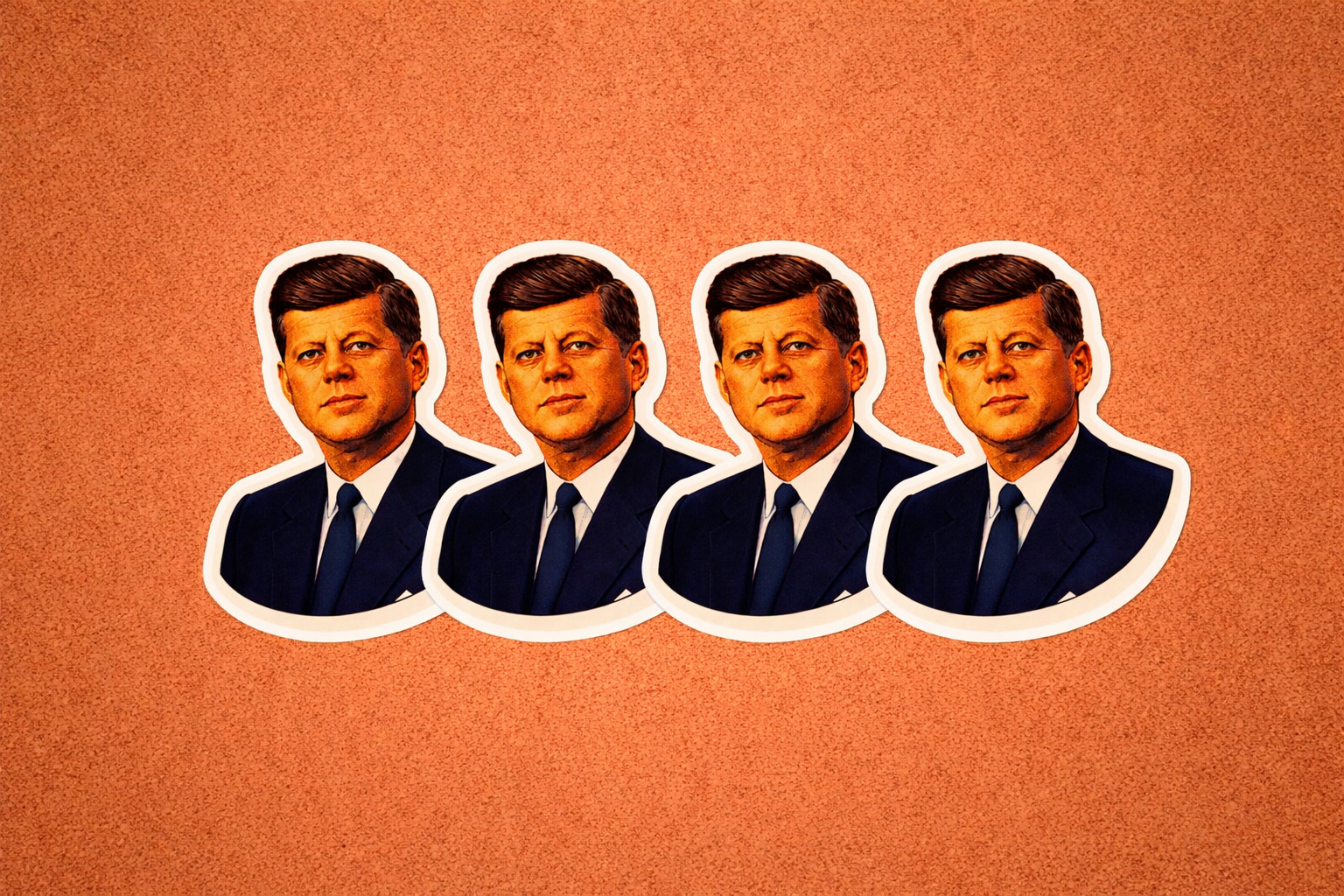 John F. Kennedy Portrait Die-Cut Sticker