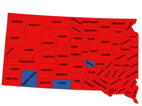 2022 South Dakota U.S. Senate Election Results by County 