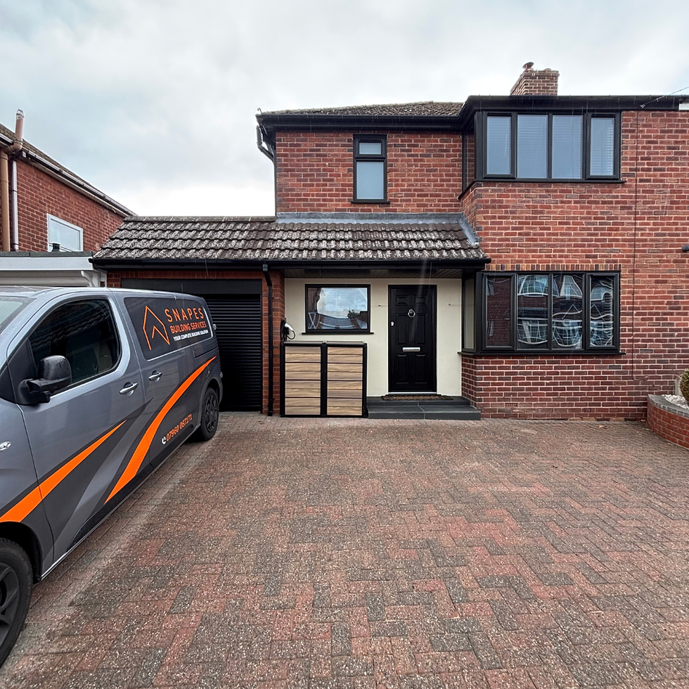 Brick house with a newly block-paved driveway, part of a full property transformation in Kidderminster