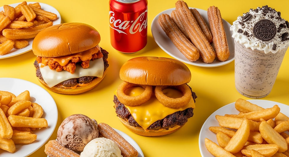 Arranged Food and Objects