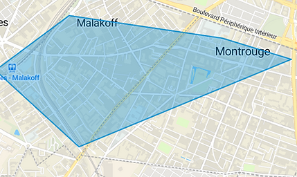 Carte géographique de Malakoff et Montrouge