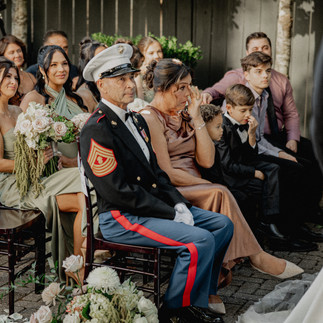Parents crying during ceremony