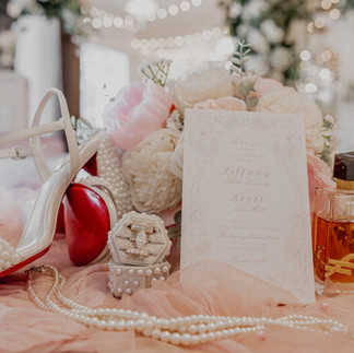 Wedding Details on table