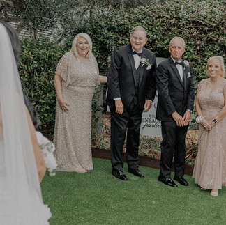 Brides family seeing her on the wedding day