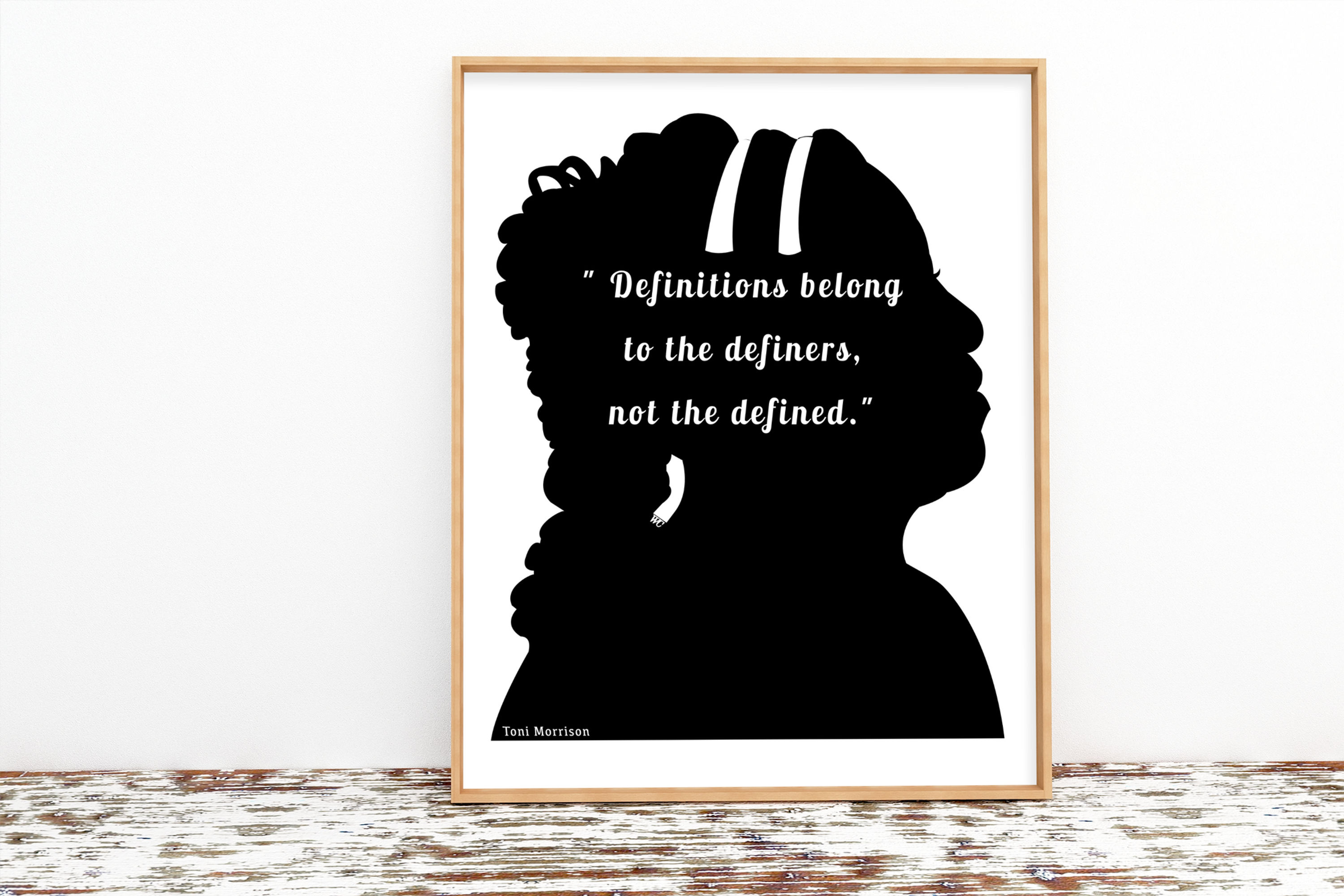 Toni Morrison Silhouette Print