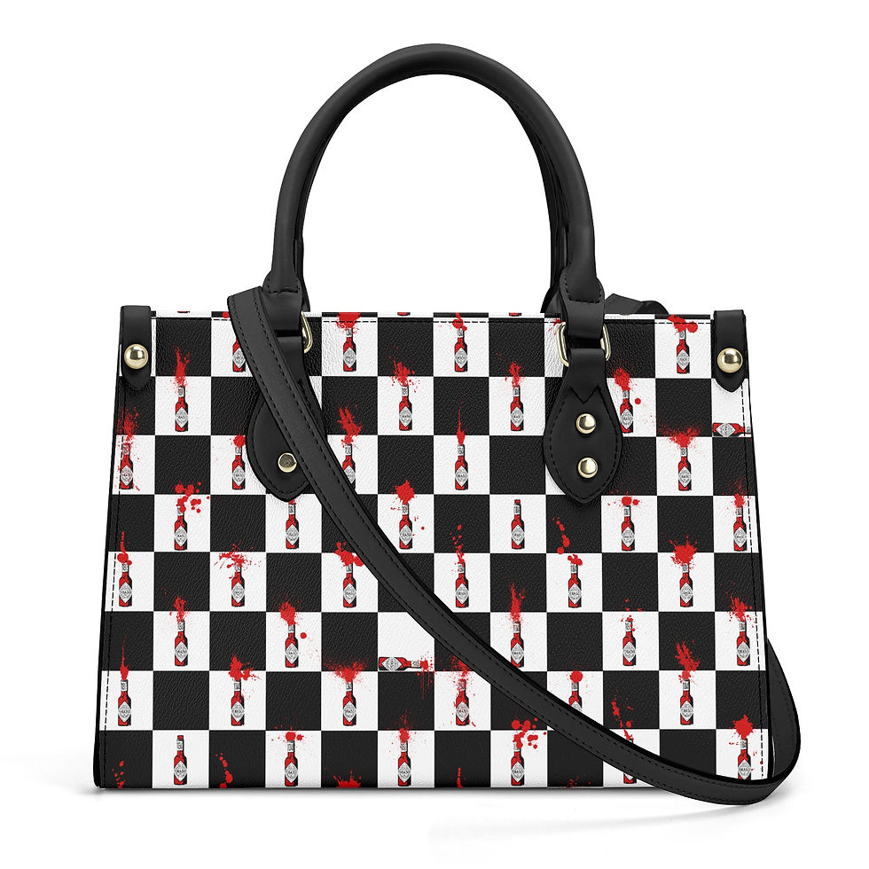 Hot Mess Checker Vegan Leather Bag