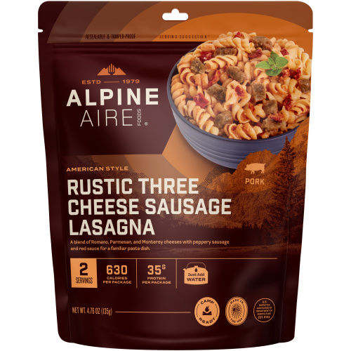 ALPINEAIRE RUSTIC THREE CHEESE SAUSAGE LASAGNA