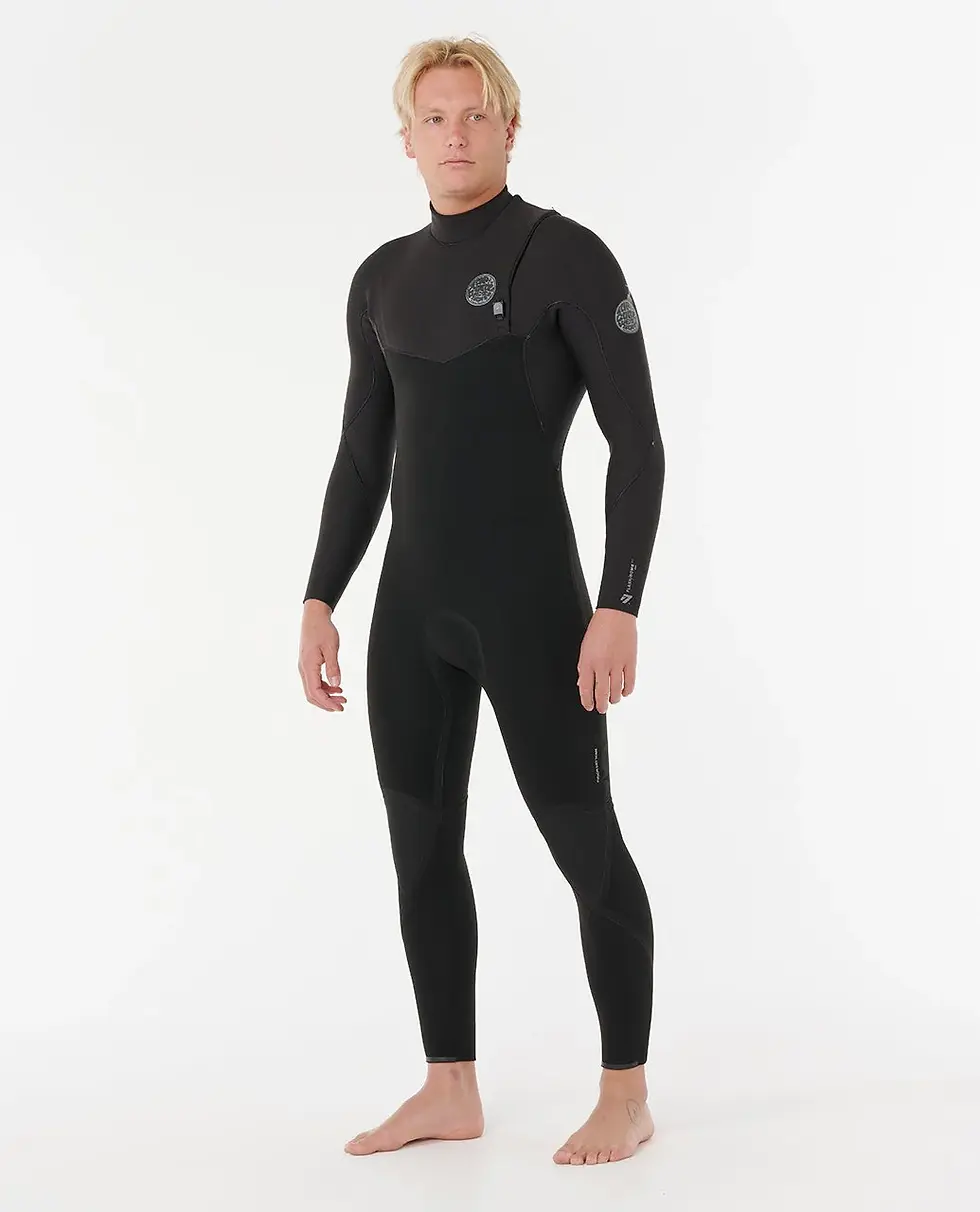 RIP CURL FLASHBOMB PRO 4/3 ZIP FREE MEN'S WETSUIT BLACK