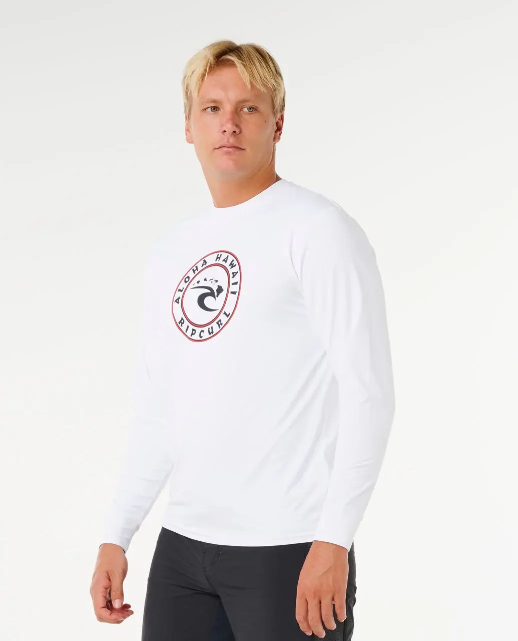 RIP CURL MEN'S HAWAII ALOHA UPF UPF LONG SLEEVE RASH GUARD