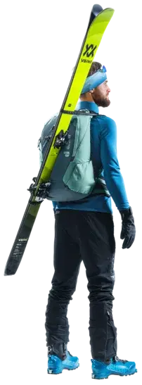 Thumbnail: DEUTER UPDAYS 20 SKI TOURING AND MOUNTAINEERING BACKPACK SKIS ATTACHED