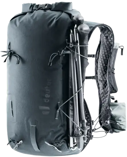 Thumbnail: DEUTER  VERTRAIL 16 CLIMBING AND MOUNTAINEERING BACKPACK POLES ATTACHED
