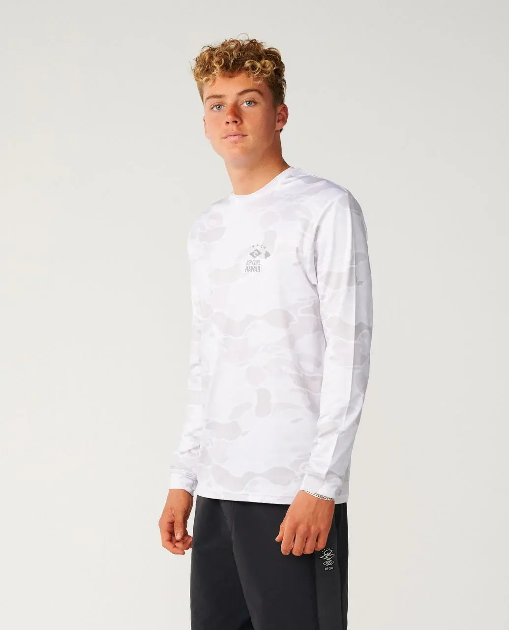 RIP CURL MEN'S HAWAII DESTINATION UPF LONG SLEEVE RASH GUARD