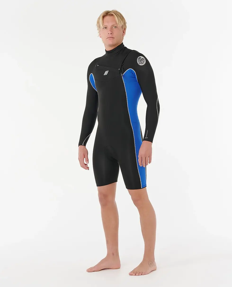 RIP CURL MEN'S DAWN PATROL 2MM BACK ZIP LONG SLEEVE SPRINGSUIT WETSUIT COBALT