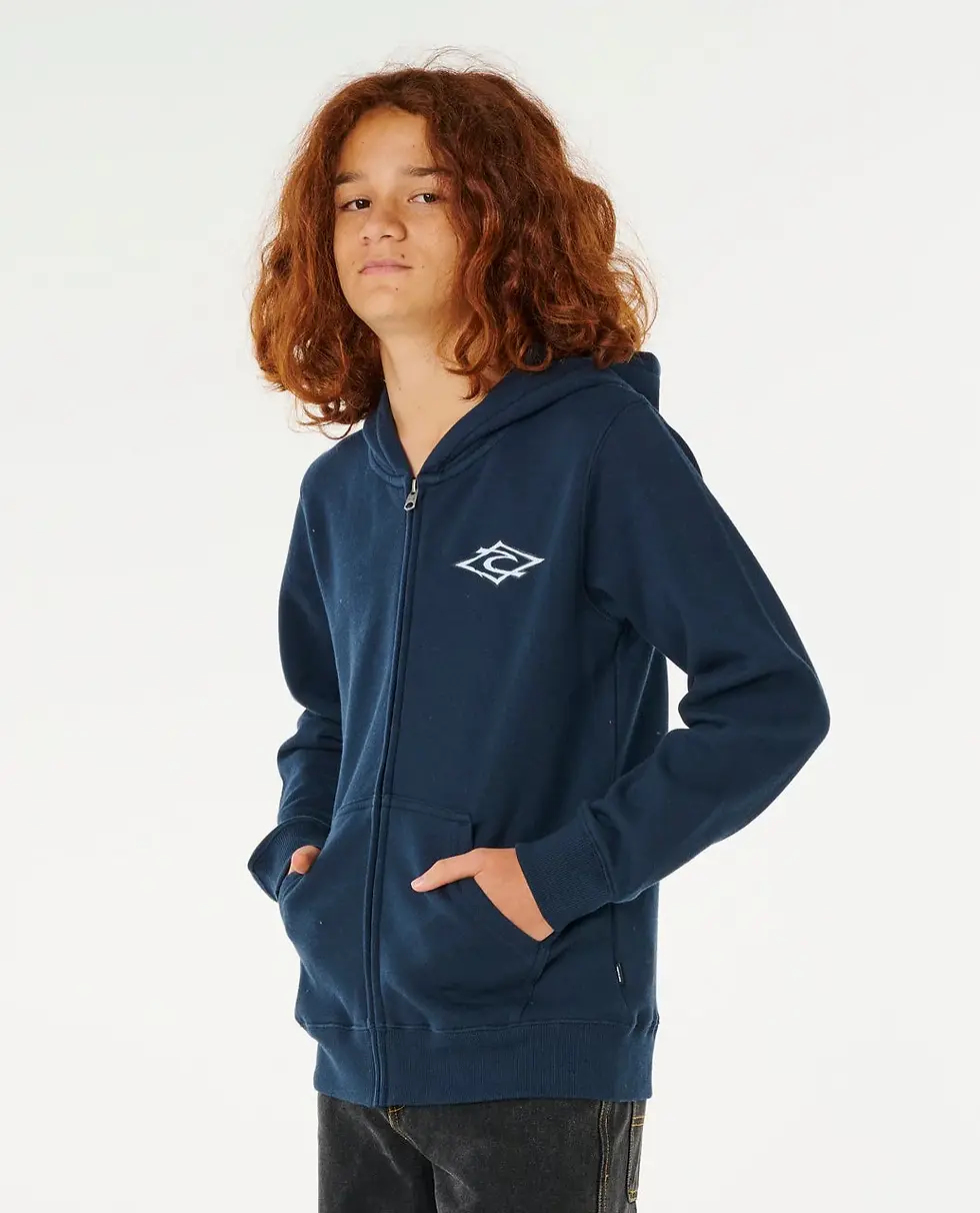 Thumbnail: RIP CURL JUNIOR HAZEY DAYS ZIP THROUGH HOODIE DARK NAVY
