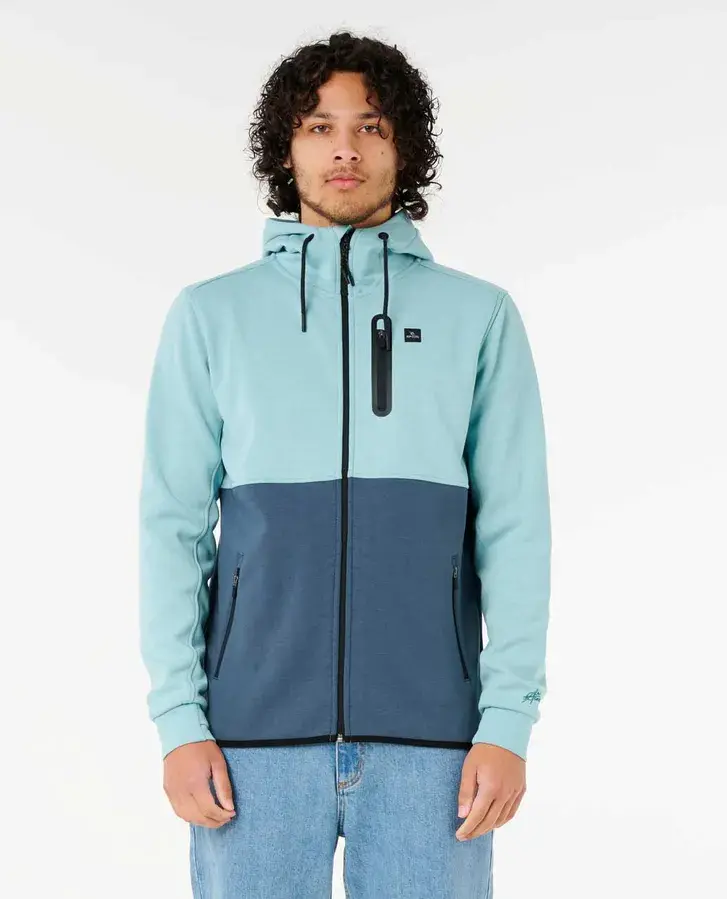 Thumbnail: RIP CURL MEN'S DEPARTED ANTI SERIES FLEECE BLUE LAGOON FRONT