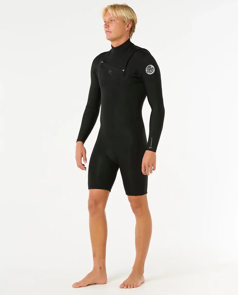 Thumbnail: RIP CURL MEN'S DAWN PATROL 2MM BACK ZIP LONG SLEEVE SPRINGSUIT WETSUIT BLACK