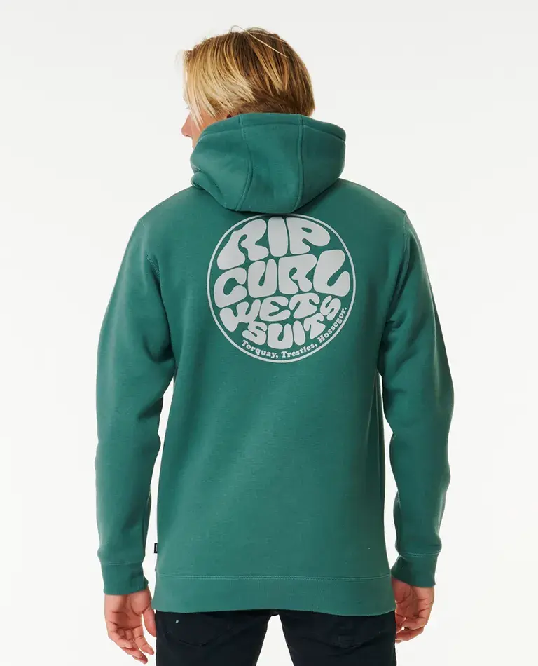 Thumbnail: RIP CURL MEN'S WETSUIT ICON HOOD WASHED GREEN BACK