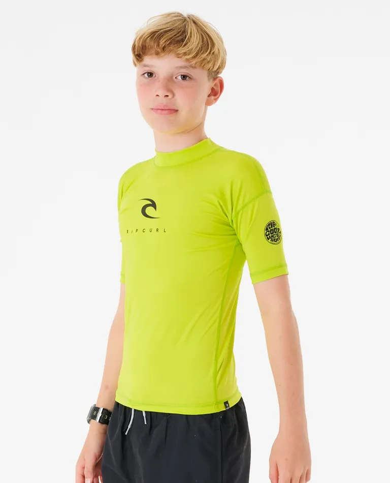 RIP CURL BOYS CORPS SHORT SLEEVE UPF RASH GUARD Outdoor Recreational