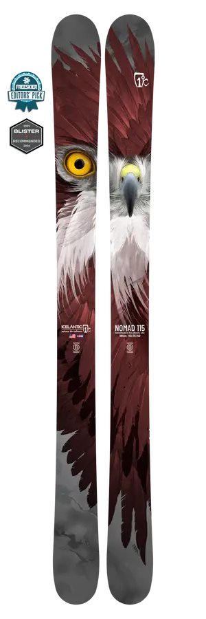 ICELANTIC NOMAD 115 BIG MOUNTAIN POWDER FREERIDE SKIS