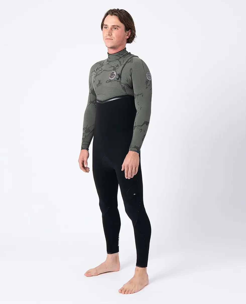 RIP CURL MEN'S E-BOMB ZIP FREE 4/3 SURF WETSUIT DEEP CACTUS