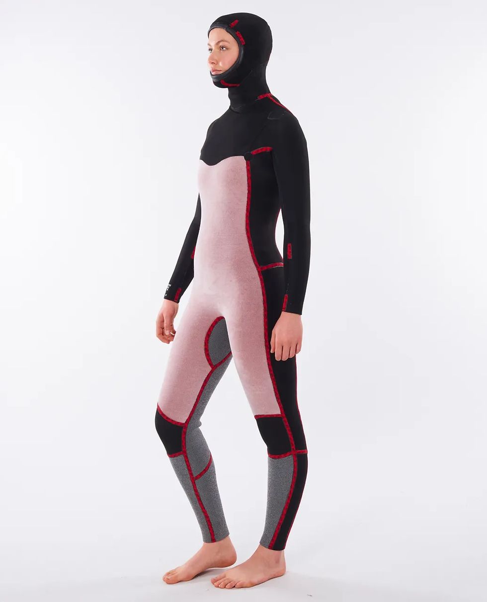 Miniatura: RIP CURL WOMEN'S DAWN PATROL 5/4 HOODED CHEST ZIP WETSUIT LINER