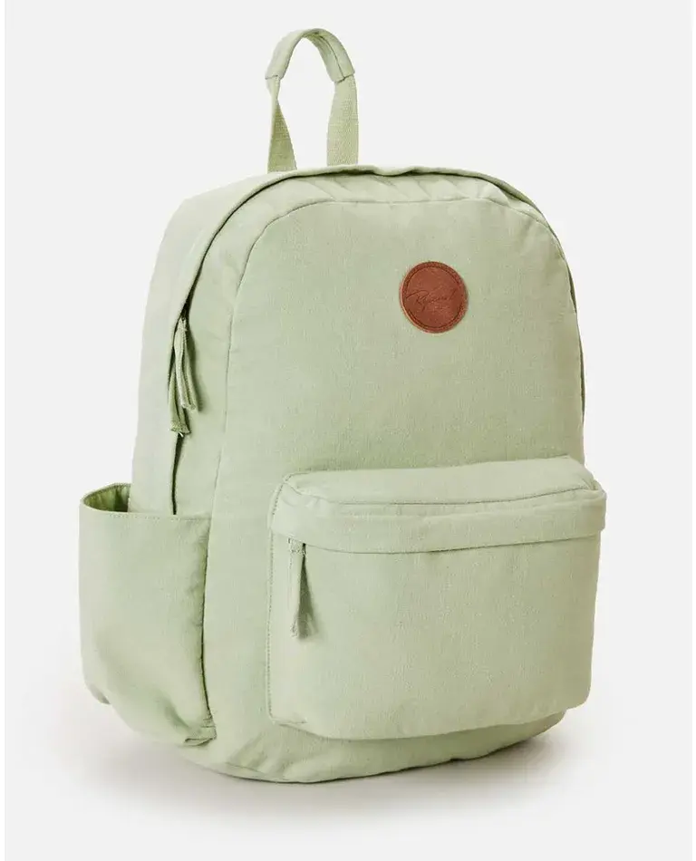 RIP CURL PREMIUM SURF CANVAS 18L SURF BACKPACK MID GREEN FRONT