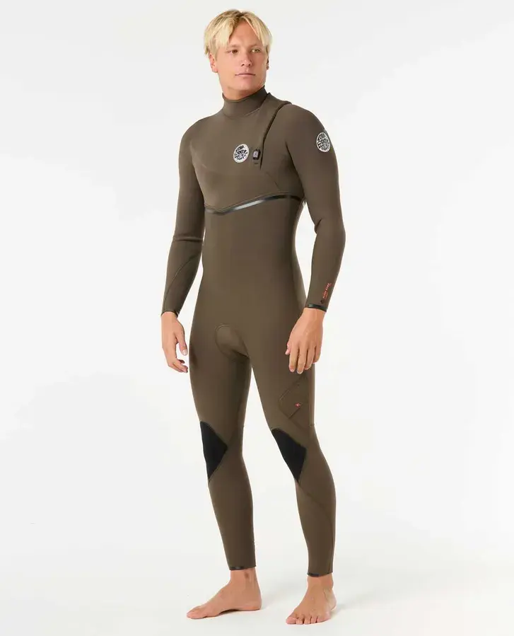 RIP CURL E7 FLASHBOMB 3/2 ZIP FREE MEN'S WETSUIT DEEP ROCK FRONT