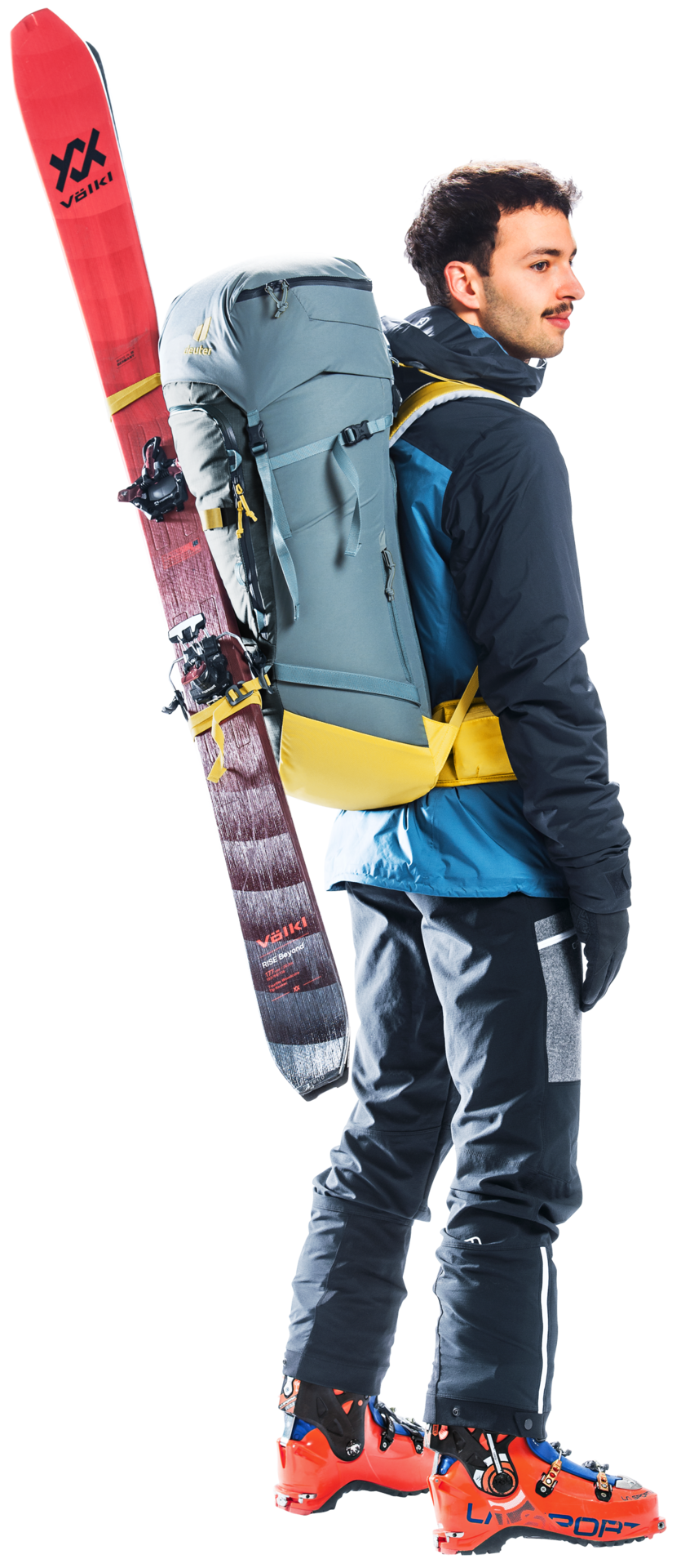 Miniatura: DEUTER FREESCAPE PRO 40+ ALPINE SKIING AND SNOWBOARDING BACKPACK SKIS ATTACHED