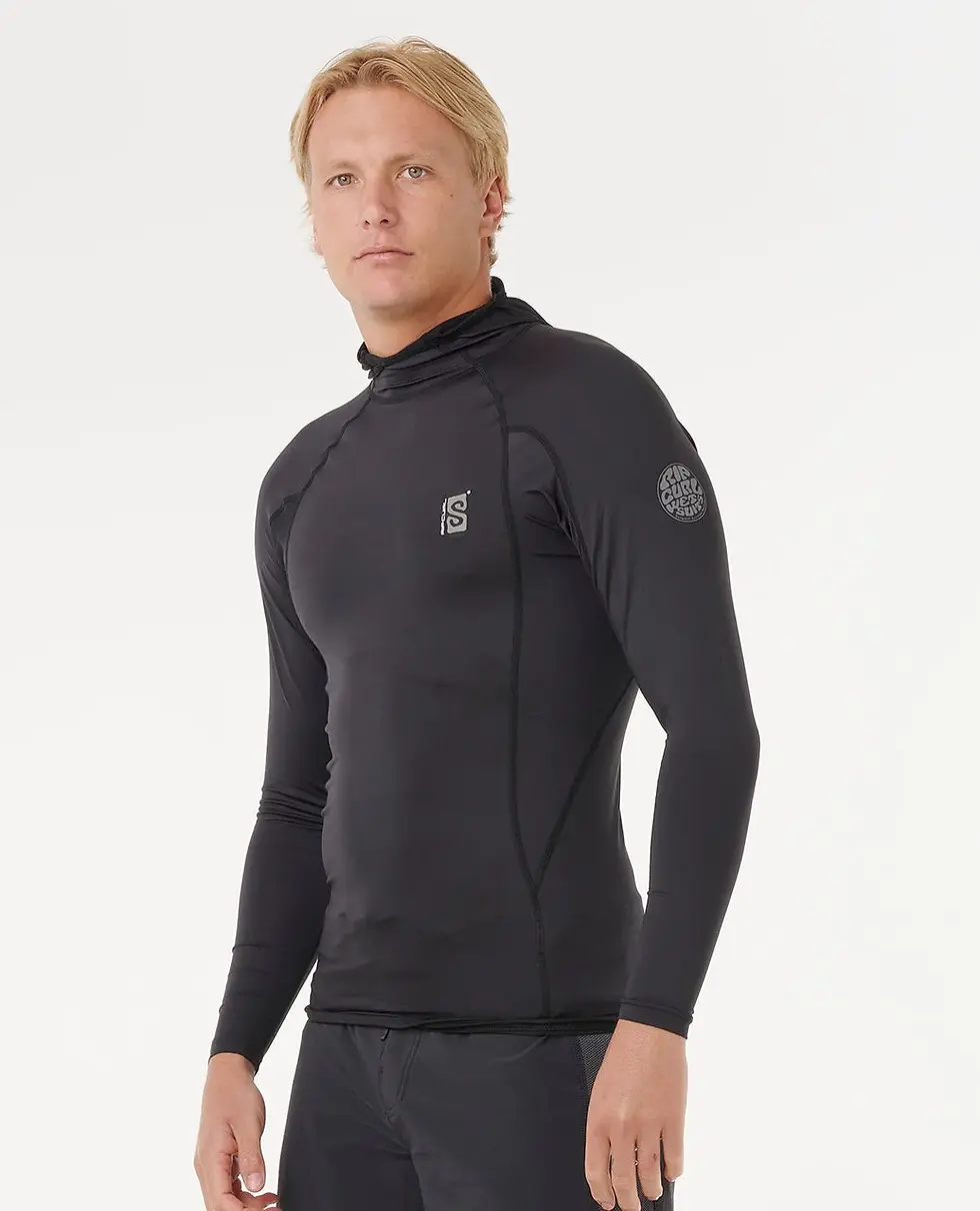 Thumbnail: RIP CURL MEN'S SEARCH UPF50 PERFORMANCE HOOD LONG SLEEVE RASH VEST