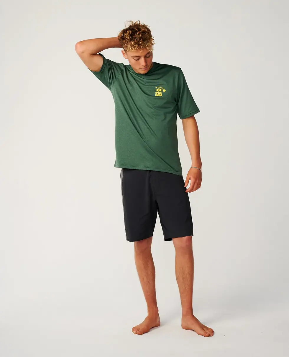 Thumbnail: RIP CURL MEN'S HAWAII DESTINATION UPF SHORT SLEEVE RASH GUARD